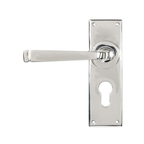 From The Anvil Door Furniture Polished Marine SS (316) / Euro Profile Lock Handles From The Anvil - Polished Marine SS (316) Avon Lever Euro Lock Set