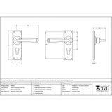 From The Anvil Door Furniture Polished Marine SS (316) / Euro Profile Lock Handles From The Anvil - Polished Marine SS (316) Avon Lever Euro Lock Set