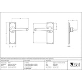 From The Anvil Door Furniture Polished Marine SS (316) / Latch Handles From The Anvil - Polished Marine SS (316) Avon Lever Latch Set