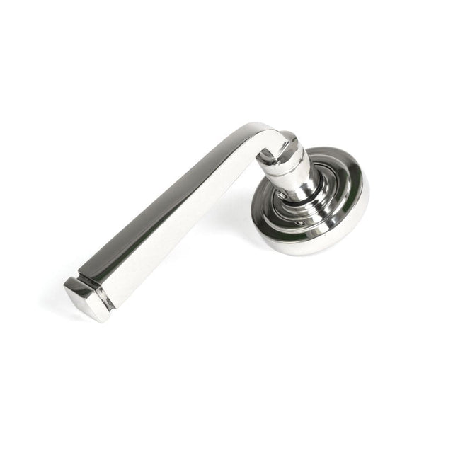 From The Anvil Door Furniture Polished Marine SS (316) / Round Rose From The Anvil - Polished Marine SS (316) Avon Round Lever on Rose Set (Art Deco)