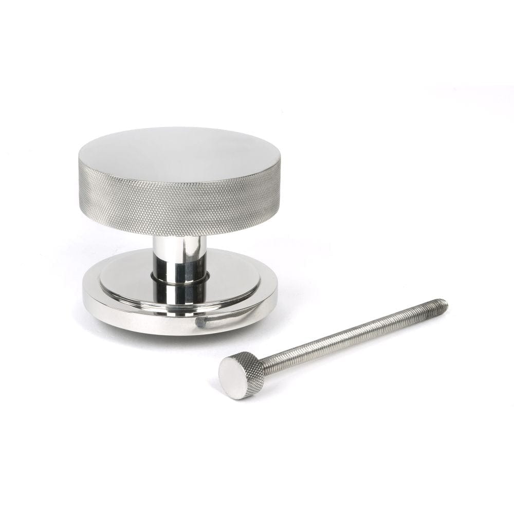 From The Anvil Door Furniture Polished Marine SS (316) / Art Deco Centre Door Knob From The Anvil - Polished Marine SS (316) Brompton Centre Door Knob (Art Deco)