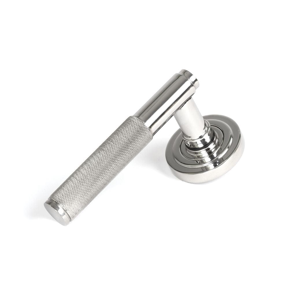 From The Anvil Door Furniture Polished Marine SS (316) / Round Rose From The Anvil - Polished Marine SS (316) Brompton Lever on Rose Set (Art Deco)