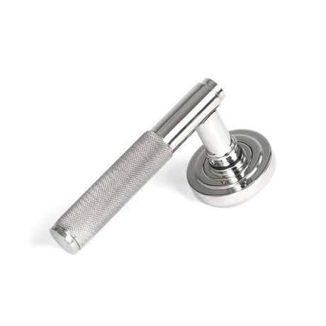 From The Anvil Door Furniture Polished Marine SS (316) / Round Rose From The Anvil - Polished Marine SS (316) Brompton Lever on Rose Set (Art Deco)