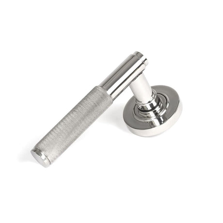 From The Anvil Door Furniture Polished Marine SS (316) / Round Rose From The Anvil - Polished Marine SS (316) Brompton Lever on Rose Set (Plain)