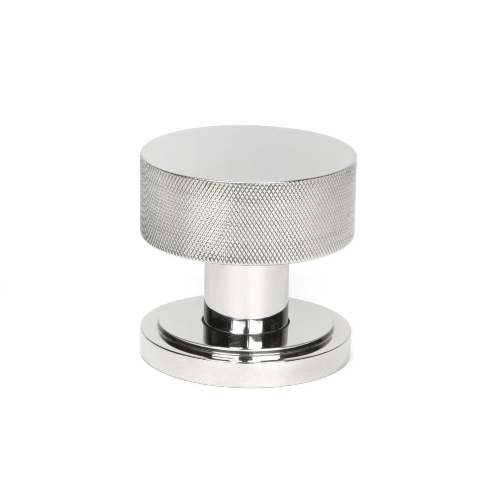 From The Anvil Door Furniture Polished Marine SS (316) / Mortice/Rim Knobs From The Anvil - Polished Marine SS (316) Brompton Mortice/Rim Knob Set (Art Deco)