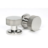 From The Anvil Door Furniture Polished Marine SS (316) / Mortice/Rim Knobs From The Anvil - Polished Marine SS (316) Brompton Mortice/Rim Knob Set (Art Deco)