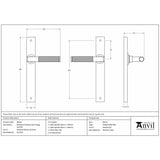 From The Anvil Door Furniture Polished Marine SS (316) / Multi Point Latch Set From The Anvil - Polished Marine SS (316) Brompton Slimline Lever Espag. Latch Set