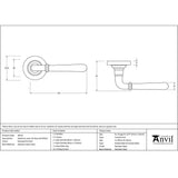 From The Anvil Door Furniture Polished Marine SS (316) / Round Rose From The Anvil - Polished Marine SS (316) Newbury Lever on Rose Set (Plain)