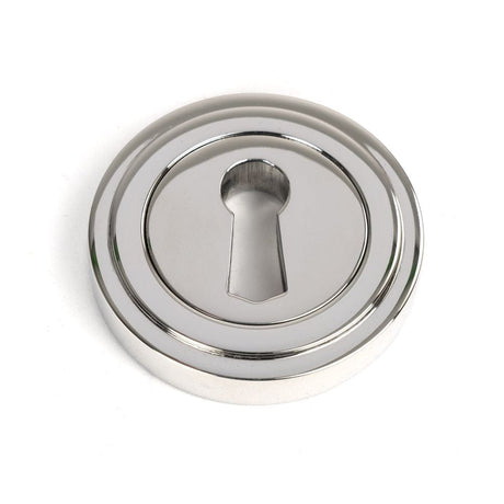 From The Anvil Door Furniture Polished Marine SS (316) / Mortice Key Profile Escutcheons From The Anvil - Polished Marine SS (316) Round Escutcheon (Art Deco)