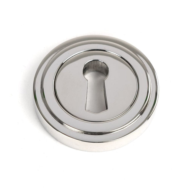 From The Anvil Door Furniture Polished Marine SS (316) / Mortice Key Profile Escutcheons From The Anvil - Polished Marine SS (316) Round Escutcheon (Art Deco)