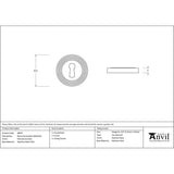 From The Anvil Door Furniture Polished Marine SS (316) / Mortice Key Profile Escutcheons From The Anvil - Polished Marine SS (316) Round Escutcheon (Beehive)