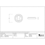 From The Anvil Door Furniture Polished Marine SS (316) / Euro Profile Escutcheons From The Anvil - Polished Marine SS (316) Round Euro Escutcheon (Art Deco)