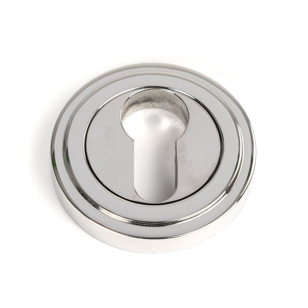 From The Anvil Door Furniture Polished Marine SS (316) / Euro Profile Escutcheons From The Anvil - Polished Marine SS (316) Round Euro Escutcheon (Art Deco)