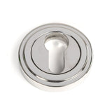 From The Anvil Door Furniture Polished Marine SS (316) / Euro Profile Escutcheons From The Anvil - Polished Marine SS (316) Round Euro Escutcheon (Art Deco)