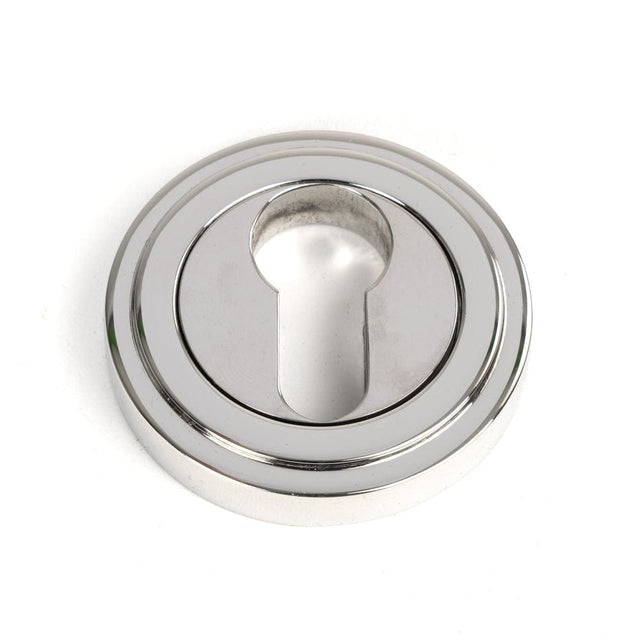 From The Anvil Door Furniture Polished Marine SS (316) / Euro Profile Escutcheons From The Anvil - Polished Marine SS (316) Round Euro Escutcheon (Art Deco)