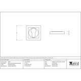 From The Anvil Door Furniture Polished Marine SS (316) / Euro Profile Escutcheons From The Anvil - Polished Marine SS (316) Round Euro Escutcheon (Square)