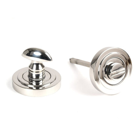 From The Anvil Door Furniture Polished Marine SS (316) / No From The Anvil - Polished Marine SS (316) Round Thumbturn Set (Art Deco)