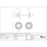 From The Anvil Door Furniture Polished Marine SS (316) / No From The Anvil - Polished Marine SS (316) Round Thumbturn Set (Beehive)