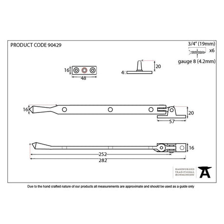 From The Anvil Window Furniture Polished Nickel / 10"/250mm From The Anvil - Polished Nickel 10" Avon Stay