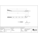 From The Anvil Window Furniture Polished Nickel / 10"/250mm From The Anvil - Polished Nickel 10" Hammered Newbury Stay
