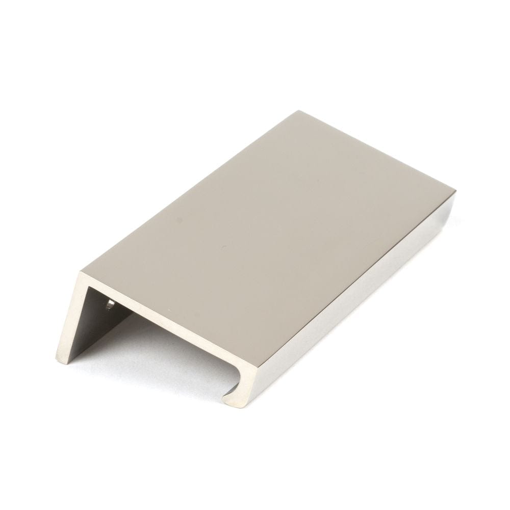 From The Anvil Cabinet Hardware Polished Nickel / Edge Pull / 100mm From The Anvil - Polished Nickel 100mm Plain Edge Pull