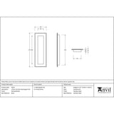From The Anvil Door Furniture Polished Nickel / Flush Handle / Rectangular From The Anvil - Polished Nickel 175mm Art Deco Rectangular Pull