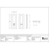 From The Anvil Door Furniture Polished Nickel / Rectangular Flush Pull (Privacy) / Rectangular From The Anvil - Polished Nickel 175mm Plain Rectangular Pull - Privacy Set