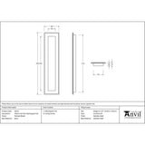 From The Anvil Door Furniture Polished Nickel / Flush Handle / Rectangular From The Anvil - Polished Nickel 250mm Art Deco Rectangular Pull