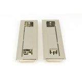 From The Anvil Door Furniture Polished Nickel / Rectangular Flush Pull (Privacy) / Rectangular From The Anvil - Polished Nickel 250mm Art Deco Rectangular Pull -Privacy Set