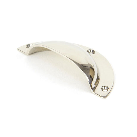 From The Anvil Cabinet Hardware Polished Nickel / Cabinet Cup Pulls From The Anvil - Polished Nickel 4" Plain Drawer Pull