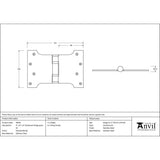 From The Anvil Hinges Polished Nickel / Parliament Hinges / 4" x (102mm) From The Anvil - Polished Nickel 4" x 4" x 6" Parliament Hinge (pair) ss