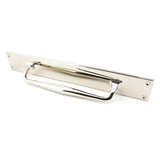 From The Anvil Door Furniture Polished Nickel / Pull Handle (Backplate) From The Anvil - Polished Nickel 425mm Art Deco Pull Handle on Backplate