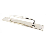 From The Anvil Door Furniture Polished Nickel / Pull Handle (Backplate) From The Anvil - Polished Nickel 425mm Art Deco Pull Handle on Backplate