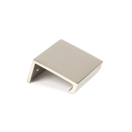From The Anvil Cabinet Hardware Polished Nickel / Edge Pull / 50mm From The Anvil - Polished Nickel 50mm Plain Edge Pull