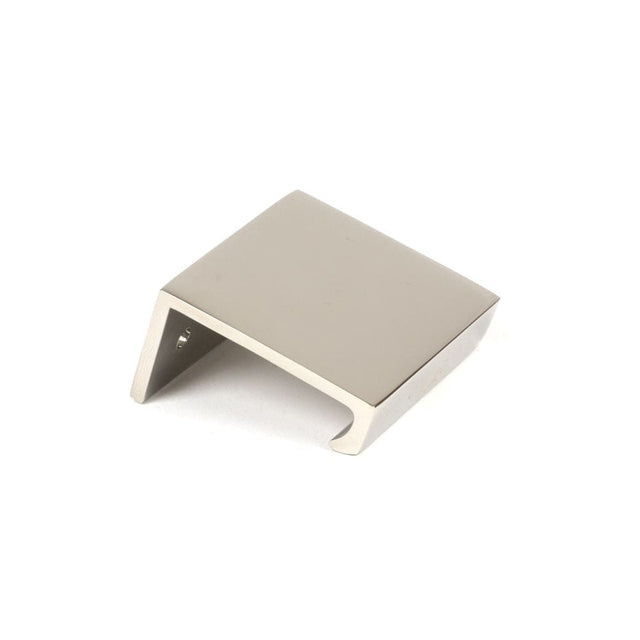 From The Anvil Cabinet Hardware Polished Nickel / Edge Pull / 50mm From The Anvil - Polished Nickel 50mm Plain Edge Pull