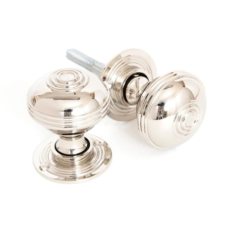 From The Anvil Door Furniture Polished Nickel / Mortice/Rim Knobs From The Anvil - Polished Nickel 50mm Prestbury Mortice/Rim Knob Set