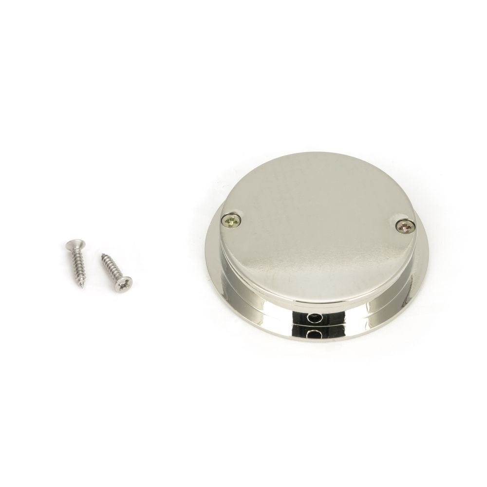 From The Anvil Door Furniture Polished Nickel / Flush Handle / Round From The Anvil - Polished Nickel 60mm Art Deco Round Pull