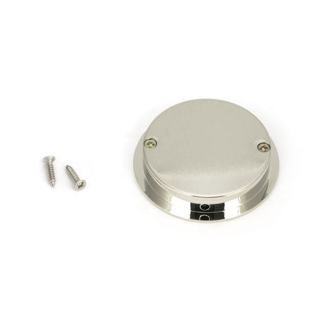 From The Anvil Door Furniture Polished Nickel / Flush Handle / Round From The Anvil - Polished Nickel 60mm Art Deco Round Pull