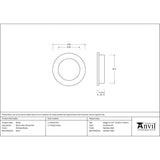From The Anvil Door Furniture Polished Nickel / Flush Handle / Round From The Anvil - Polished Nickel 60mm Plain Round Pull