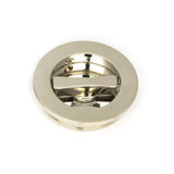 From The Anvil Door Furniture Polished Nickel / Round Flush Pull (Privacy) / Round From The Anvil - Polished Nickel 60mm Plain Round Pull - Privacy Set