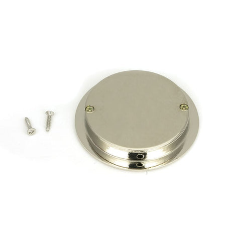 From The Anvil Door Furniture Polished Nickel / Flush Handle / Round From The Anvil - Polished Nickel 75mm Art Deco Round Pull