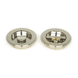 From The Anvil Door Furniture Polished Nickel / Round Flush Pull (Privacy) / Round From The Anvil - Polished Nickel 75mm Art Deco Round Pull - Privacy Set
