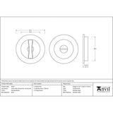 From The Anvil Door Furniture Polished Nickel / Round Flush Pull (Privacy) / Round From The Anvil - Polished Nickel 75mm Plain Round Pull - Privacy Set