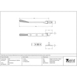 From The Anvil Window Furniture Polished Nickel / 8"/200mm From The Anvil - Polished Nickel 8" Hammered Newbury Stay