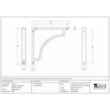 From The Anvil Accessories Polished Nickel / Shelf Brackets / 200 x 200mm From The Anvil - Polished Nickel Abingdon Shelf Bracket (200mm x 200mm)