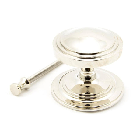 From The Anvil Door Furniture Polished Nickel / Art Deco Centre Door Knob From The Anvil - Polished Nickel Art Deco Centre Door Knob