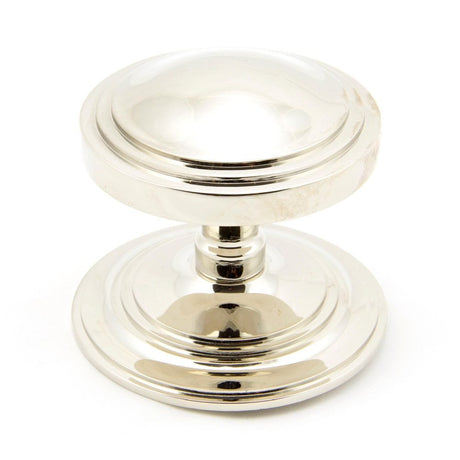 From The Anvil Door Furniture Polished Nickel / Art Deco Centre Door Knob From The Anvil - Polished Nickel Art Deco Centre Door Knob