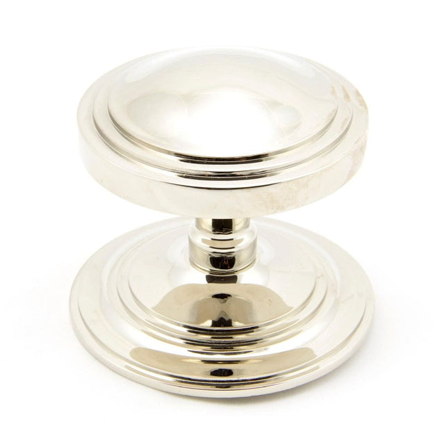 From The Anvil Door Furniture Polished Nickel / Art Deco Centre Door Knob From The Anvil - Polished Nickel Art Deco Centre Door Knob
