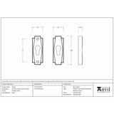 From The Anvil Door Furniture Polished Nickel / Euro Profile Escutcheons From The Anvil - Polished Nickel Art Deco Euro Escutcheon