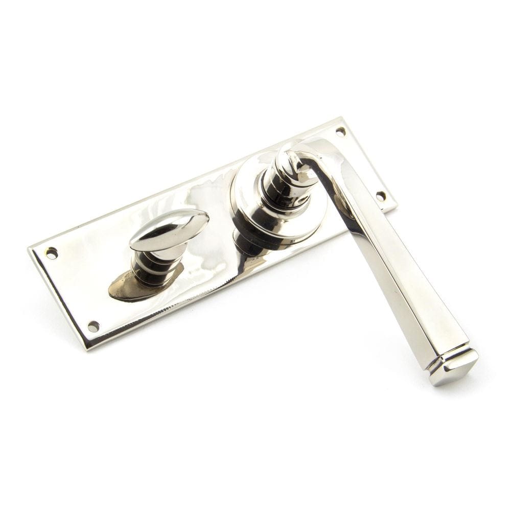 From The Anvil Door Furniture Polished Nickel / Bathroom Lock Handles From The Anvil - Polished Nickel Avon Lever Bathroom Set